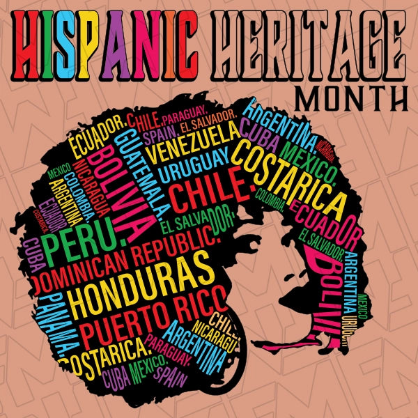 Afro Latina Hispanic Heritage Month DTF Transfer
