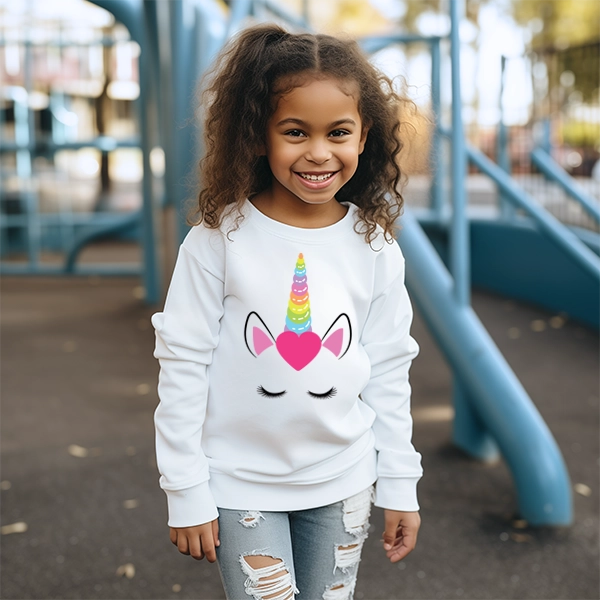 Unicorn Head Kids DTF Transfer