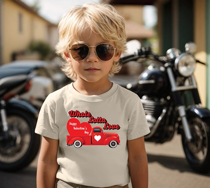 Whole Lotta Love Vintage Pickup Truck Kids DTF Transfer