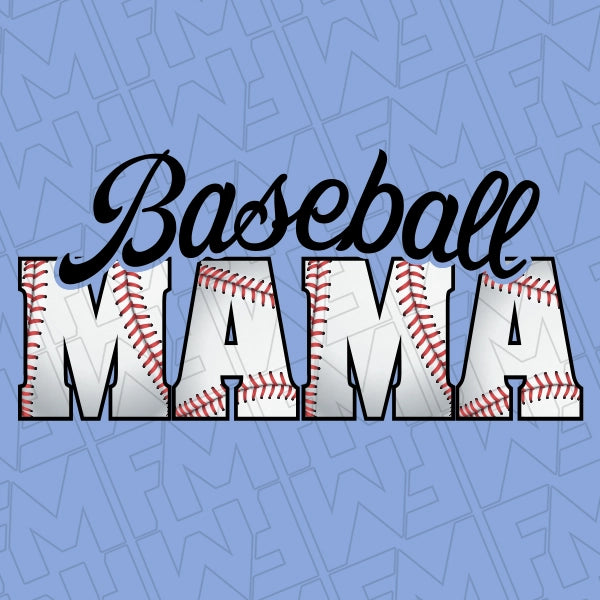 Baseball Mama applied to a shirt