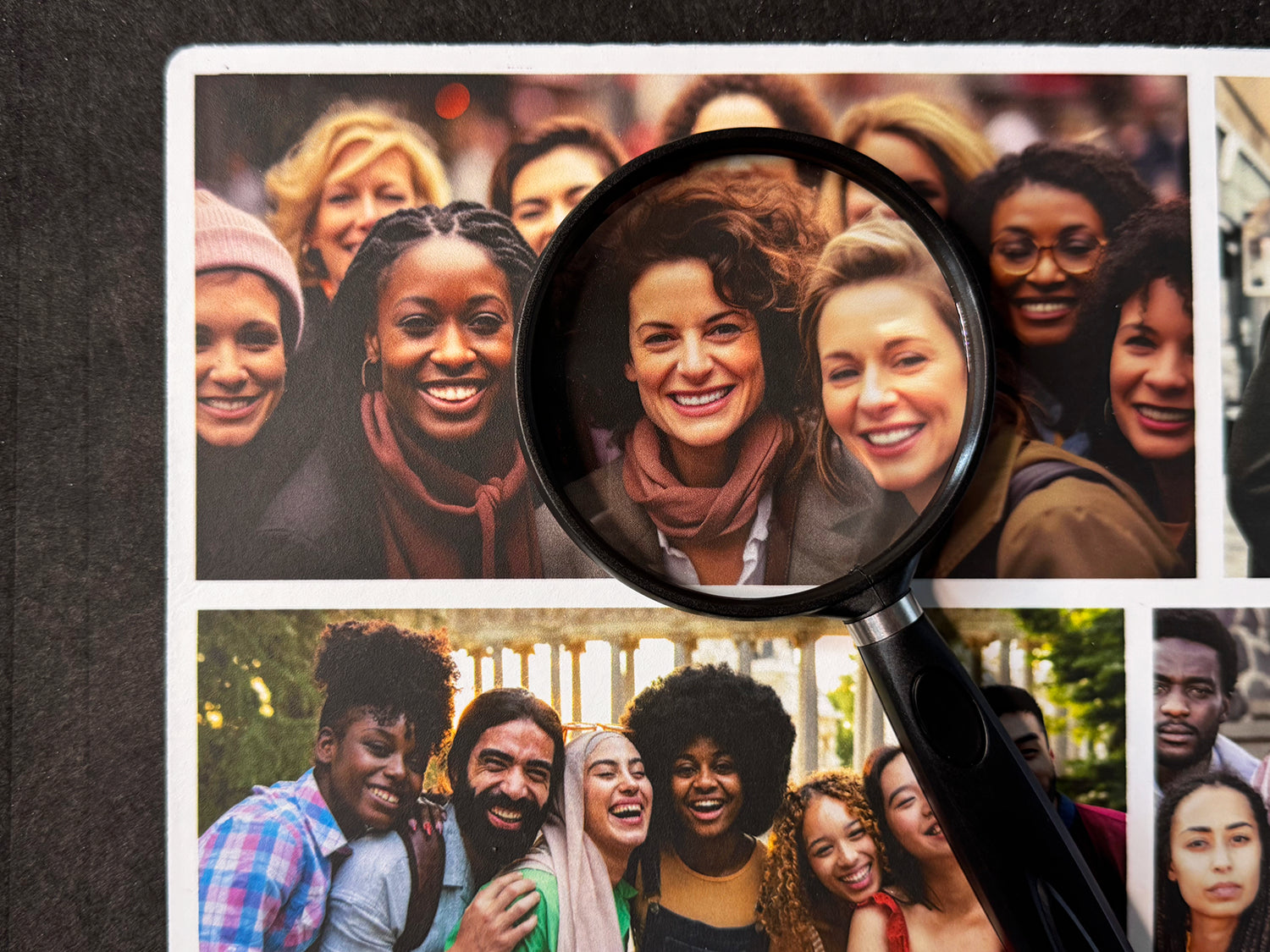 Photographic sample with Magnifying Glass