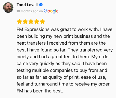 Custom Screen Print Transfers | FM Expressions