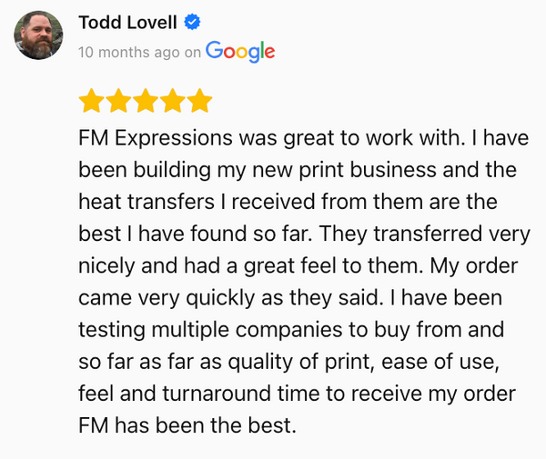 Custom Screen Print Transfers | FM Expressions